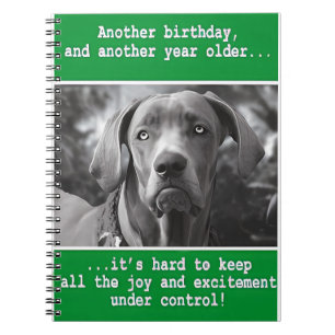 Funny Personalized Dog Photo Birthday    Notebook