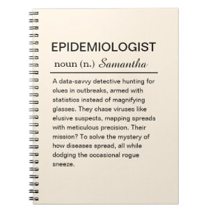 Funny Personalized Epidemiologist Definition Notebook