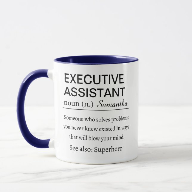 Funny Personalized Executive Assistant Definition Mug (Left)