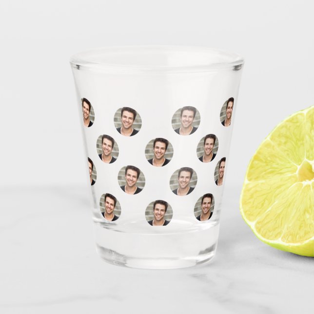 Funny personalized face, Custom photo Shot Glass (Front)