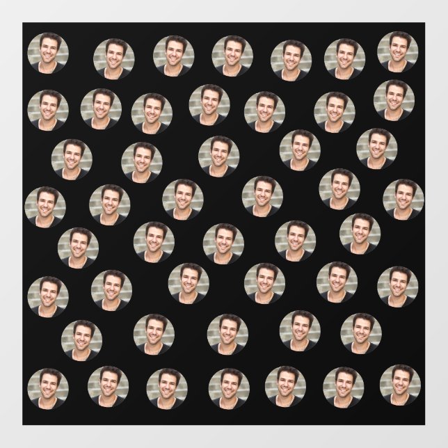 Funny personalized face, Custom photo Wall Decal (Front)