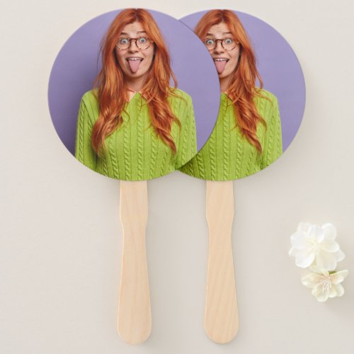 Funny Personalized Face On A Stick Custom Photo Hand Fan
