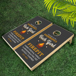 Funny Personalized Family Fire Pit Custom  Cornhole Set<br><div class="desc">Fun,  personalized cornhole set that reads "welcome to our "family name" back yard fire pit,  where friends,  family and marshmallows get equally toasted",  with fun little bonfire and toasted marshmallow graphic elements.  Leave it as is,  or personalized with your own witty saying.</div>