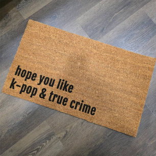 Funny personalized fiber doormat