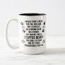 Funny Personalized Fight A Bear For You Dog Dad Two-Tone Coffee Mug