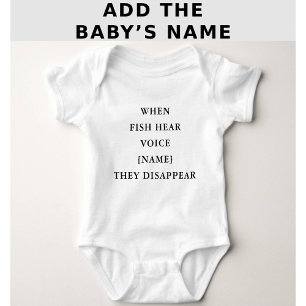 Funny Personalized Fishing Quote Baby Bodysuit
