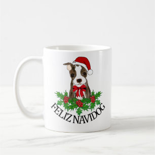 Funny Personalized French Bulldog Santa Hat Coffee Mug