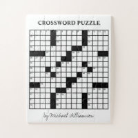 Funny Personalized Game Black and White Crossword