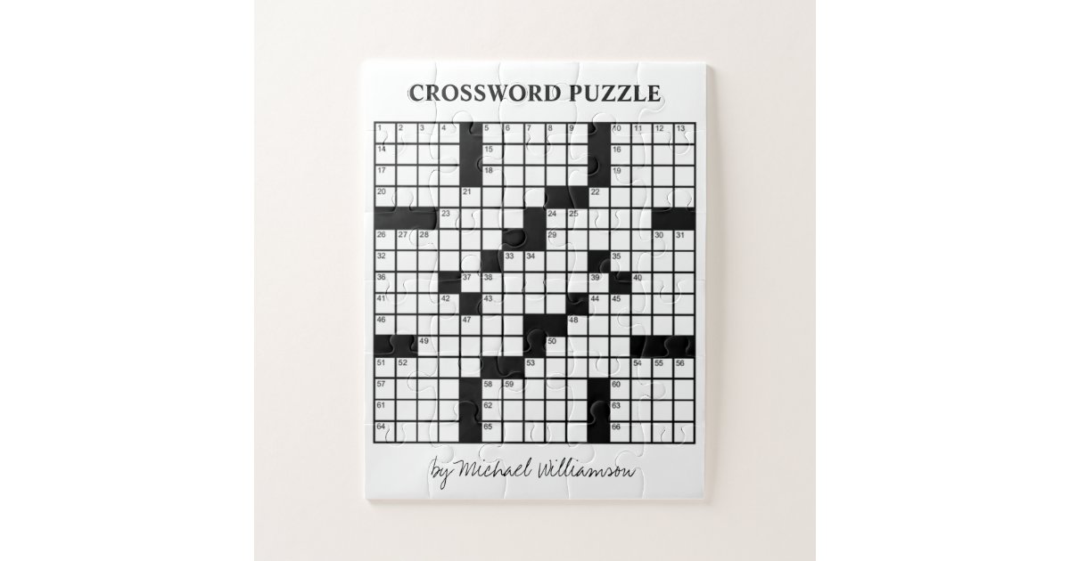 funny personalized game black and white crossword jigsaw puzzle zazzle com