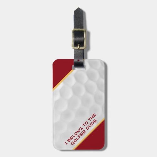 Funny Personalized Golf Ball Luggage Tag