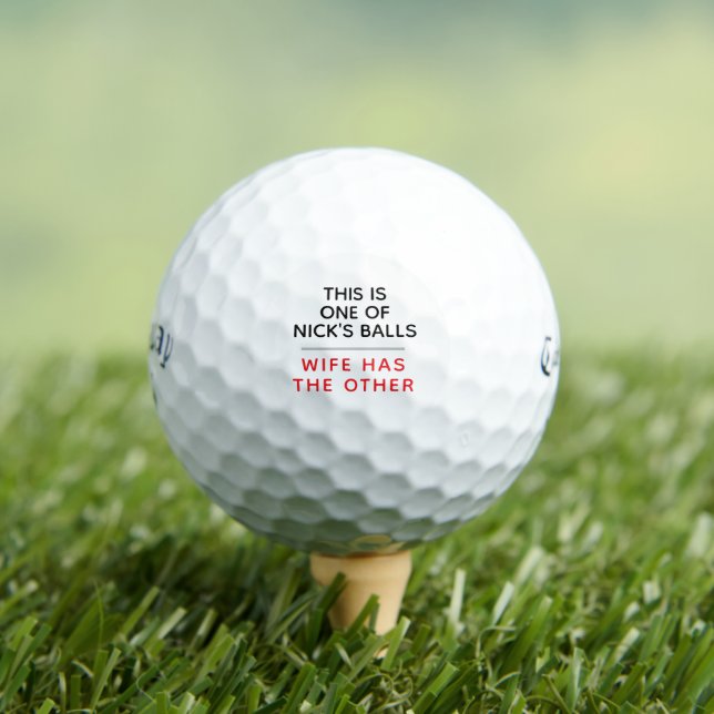 Funny Personalized Golf Balls - Lost Ball Message (Insitu Tee)