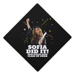 Funny Personalized Graduation Party Custom Photo Cap Topper