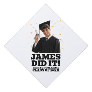 Funny Personalized Graduation Party Custom Photo Cap Topper