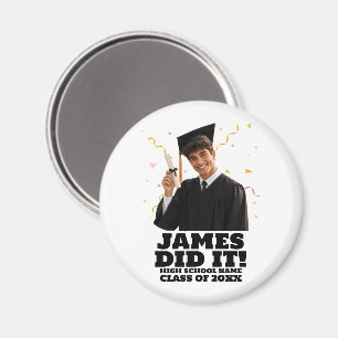 Funny Personalized Graduation Party Custom Photo Magnet