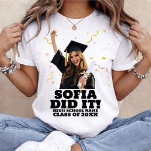 Funny Personalized Graduation Party Custom Photo T-Shirt