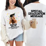 Funny Personalized Graduation Party Custom Photo T-Shirt<br><div class="desc">Celebrate the graduate's big day in style and humor with our Funny Personalized Graduation Party Custom Photo T-Shirt! It's not just a gift; it's a wearable memory that captures the essence of their achievement and adds a touch of fun to the festivities. Picture this: the graduate's face, immortalized in a...</div>