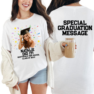 Funny Personalized Graduation Party Custom Photo T-Shirt