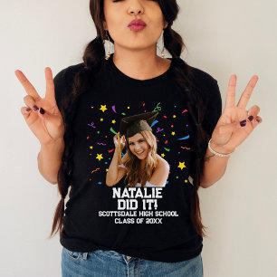 Funny Personalized Graduation Party Custom Photo T-Shirt
