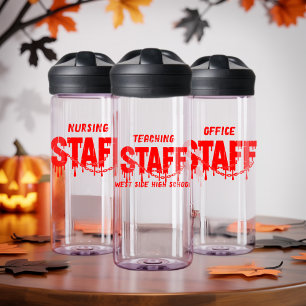 Funny Personalized Halloween Party Gift Scary Goth Water Bottle