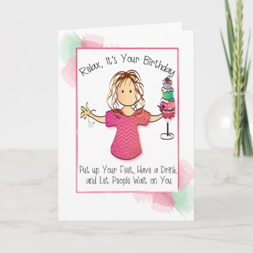 Funny Personalized Happy Birthday Card for Her