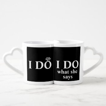 Funny Personalized "i Do" Wedding Anniversary Coffee Mug Set by bridalwedding at Zazzle