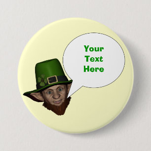 Funny personalized  Irish leprechaun Pinback Button