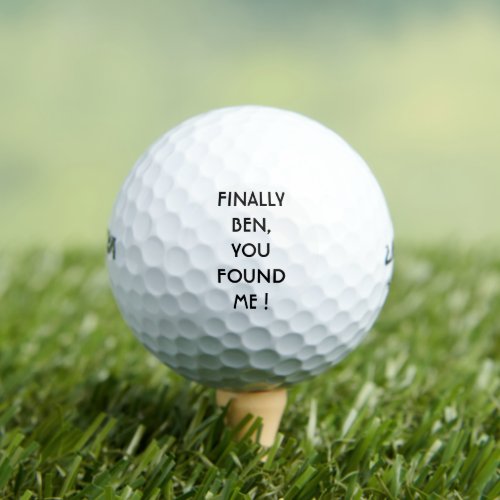 Funny Personalized Lost Golf Balls