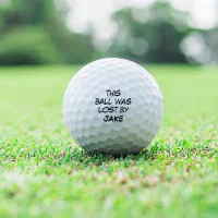 Help I Lost, Funny personalised customizable Name Golf Balls