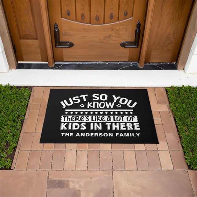 Funny Personalized Lots of Kids Doormat (Outdoor)