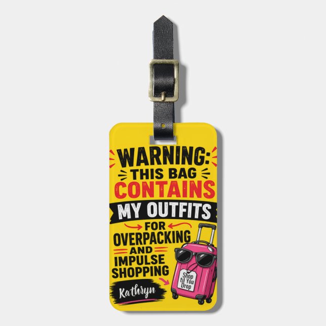 Funny Personalized  Luggage Tag (Front Vertical)