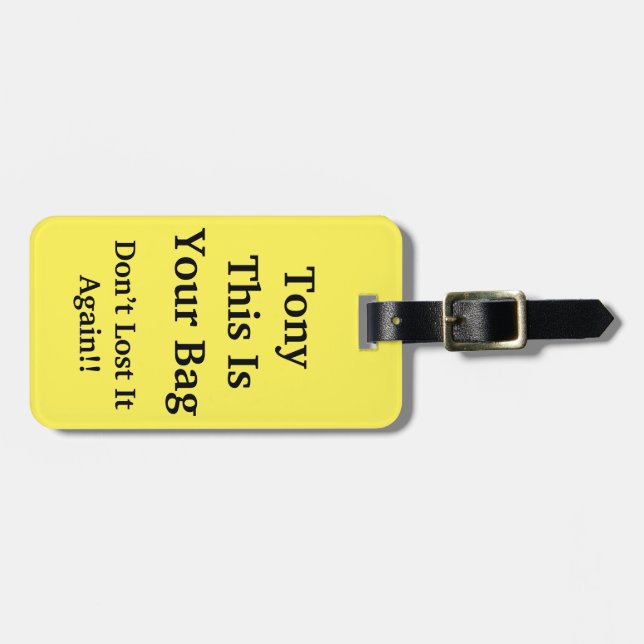 Funny Personalized Luggage Tag (Front Horizontal)