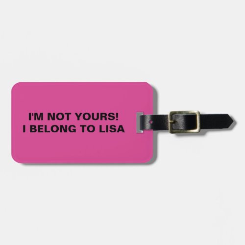 FUNNY PERSONALIZED LUGGAGE TAG