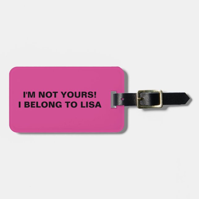 FUNNY PERSONALIZED LUGGAGE TAG (Front Horizontal)
