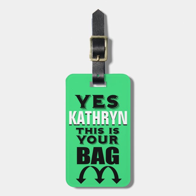 Funny Personalized Luggage Tag (Front Vertical)
