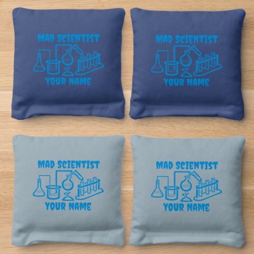 Funny Personalized Mad Scientist Cornhole Bags
