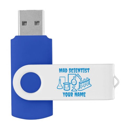 Funny Personalized Mad Scientist Flash Drive