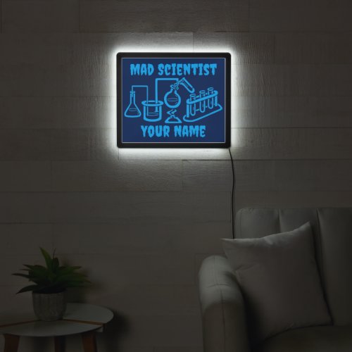 Funny Personalized Mad Scientist LED Sign