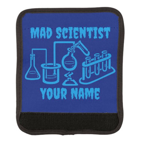 Funny Personalized Mad Scientist Luggage Handle Wrap