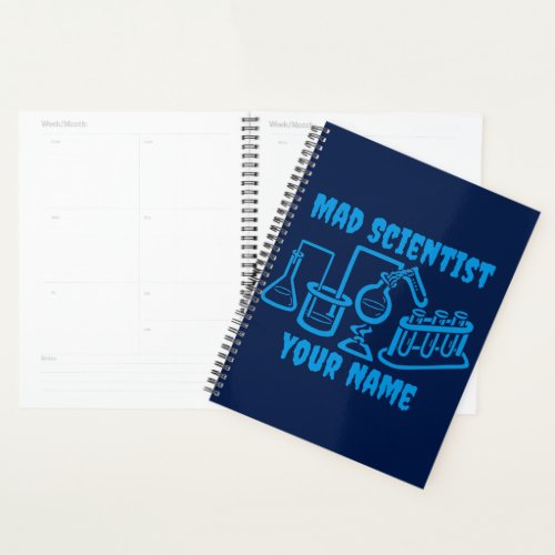 Funny Personalized Mad Scientist Planner