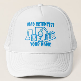 Funny Personalized Mad Scientist Trucker Hat