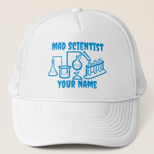 Funny Personalized Mad Scientist Trucker Hat