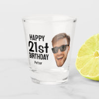Funny Personalized Men Face Photo 21st Birthday