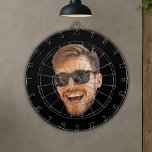 Funny Personalized Men's Face Photo Dart Board<br><div class="desc">Funny personalized face cut-out photo dart board. Use any mobile app or editing program to create the cut-out and upload a transparent png file. The background color is editable by clicking the button to customize the design.</div>