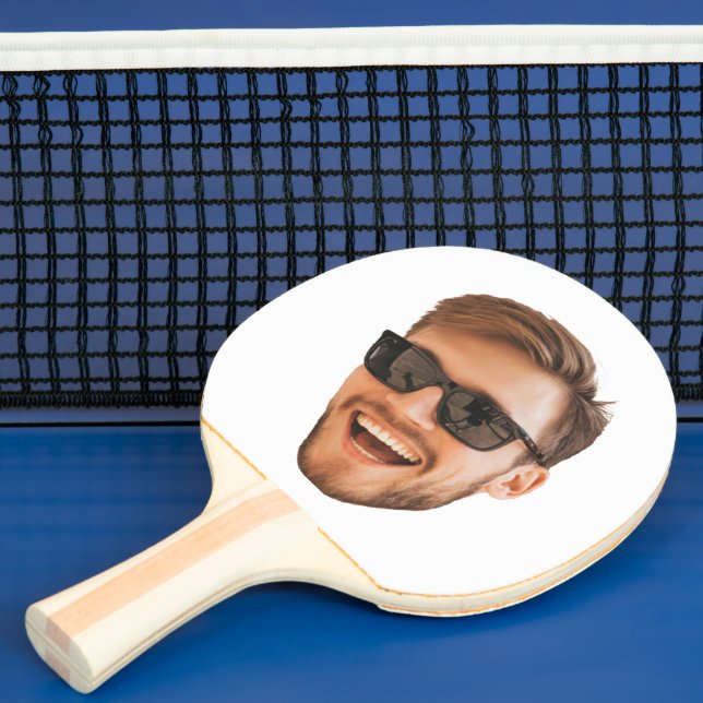 Funny Personalized Men's Face Photo Ping Pong Paddle (Insitu)
