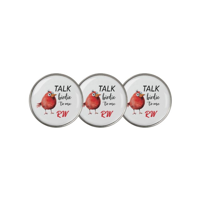 Funny Personalized Monogram Golf Ball Marker (3 Up)