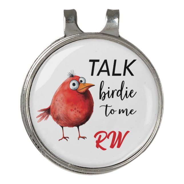 Funny Personalized Monogram Golf Hat Clip (Front)