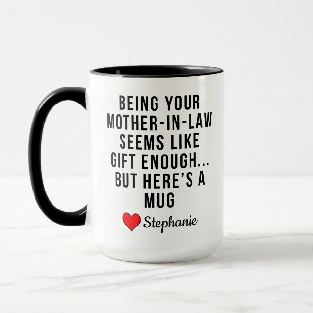 Funny Personalized Mother In Law Mug (Left)