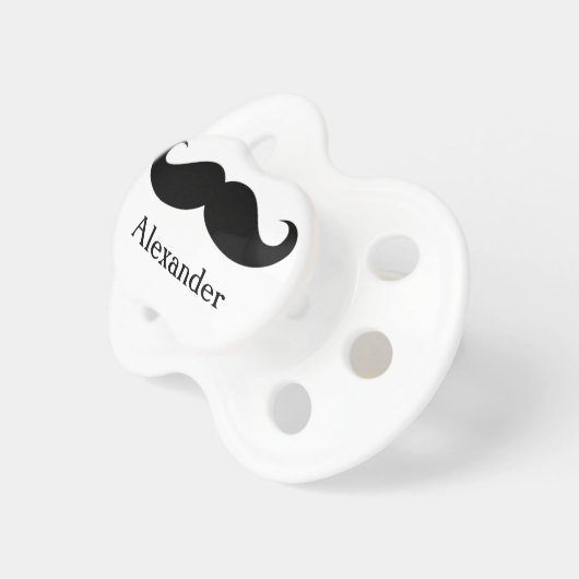 Funny Personalized Mustache Pacifier (Front Right)