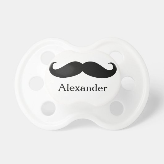 Funny Personalized Mustache Pacifier (Front)