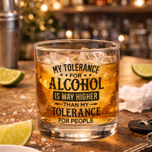 Funny Personalized Name Attitude Personality Whisk Whiskey Glass (Creator Uploaded)